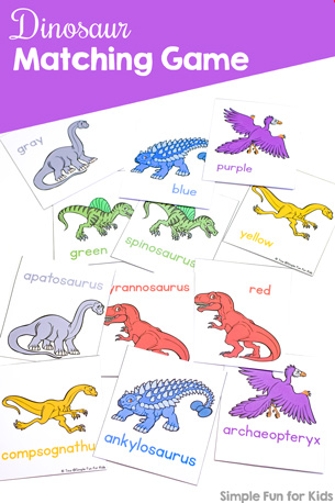 Dinosaur Matching Game for Toddlers