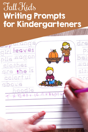 Fall Kids Writing Prompts for Kindergarteners