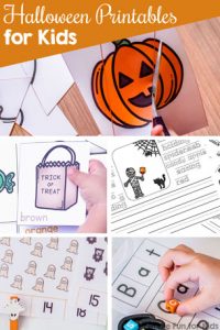 Check out all of my Halloween printables! Literacy, math, games, and fun stuff for toddlers, preschoolers, and kindergarteners, all with a cute Halloween theme!