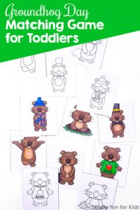 Matching games are my 2-year-old's favorite! Most recently, he's had fun with this simple cute Groundhog Day Matching Game for Toddlers! Match groundhogs in different poses and practice visual discrimination, visual scanning, and 1:1 correspondence. Or extend the activity with the shadow matching version!