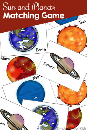 Sun and Planets Matching Game
