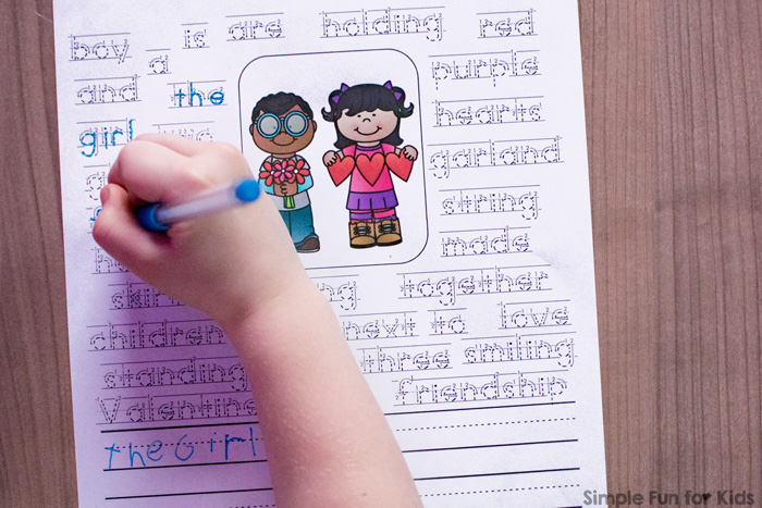 These are so cute! Differentiated printable Valentine's Day Writing Prompts for Kindergarteners with four different levels of support for beginning writers. No-prep, and the pdf file is editable so you can use your own words!