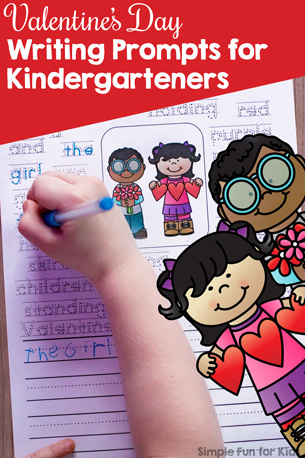 Valentine’s Day Writing Prompts for Kindergarteners