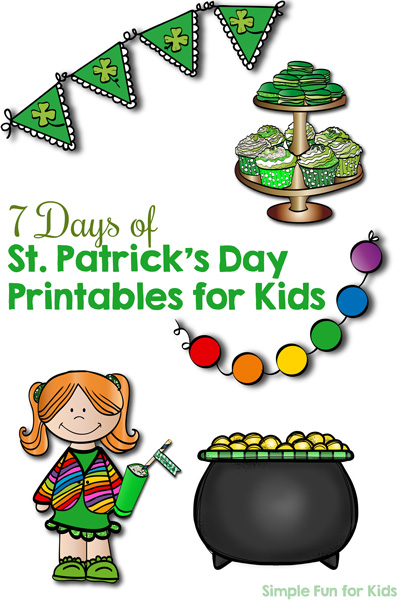 Sign up to keep up with the 7 Days of St. Patrick's Day Printables for Kids series! You'll get fun educational math and literacy printables for toddlers, preschoolers, and kindergarteners on a daily basis.
