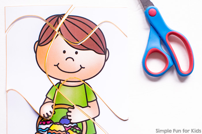 My kindergartener is really good at cutting but these advanced cutting lines were a challenge even for her! These cute printable Easter Cutting Practice Puzzles provide both challenging cutting practice and a fairly challenging puzzle!