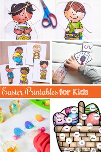 Lots of Easter printables for kids of all ages, from toddlers to preschoolers and kindergarteners! Math, literacy, addition, cutting practice, matching games, puzzles, sight words, and more!