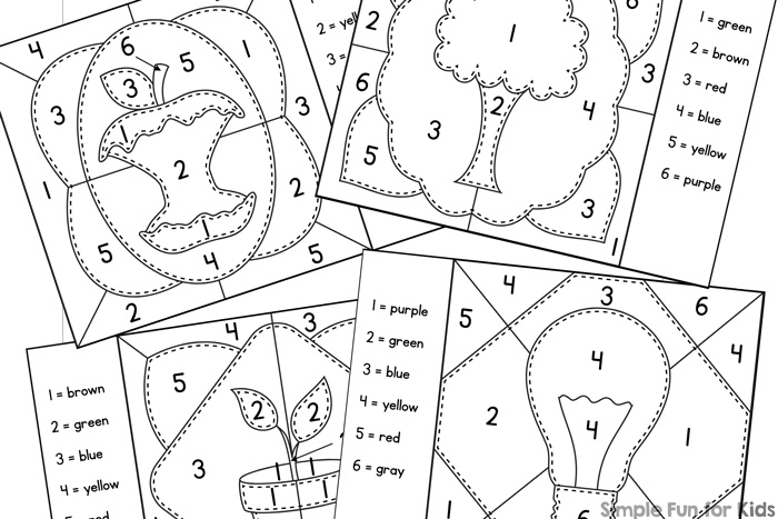 Celebrate Earth Day in a fun educational way with these printable Earth Day Color by Number Mini Coloring Pages! Perfect for preschoolers and kindergarteners practicing number recognition 1-6 and great for busy bags.