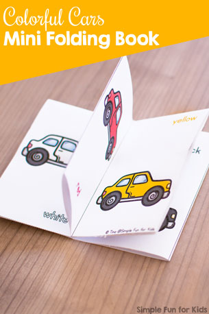 Colorful Cars Mini Folding Book Printable