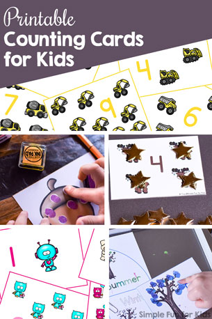 Printable Counting Cards for Kids