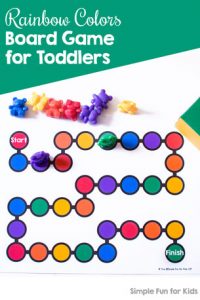 Learn about colors with this super simple, printable Rainbow Colors Board Game for toddlers and preschoolers! Includes a custom dice.