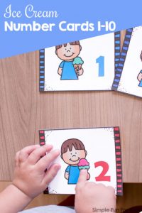 Use them as flash cards, counting cards, memory cards, or anything else you can think of: Cute printable Ice Cream Number Cards 1-10 for preschoolers and toddlers!