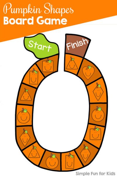 Pumpkin Shapes Board Game - Simple Fun for Kids