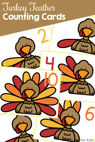 Turkey Feather Counting Cards