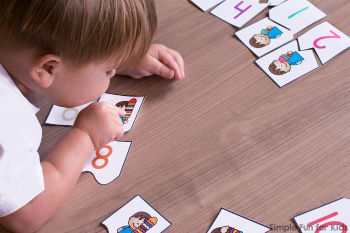 Practice counting up to 10 with these cute printable Ice Cream Counting Puzzles for toddlers and preschoolers. The VIP version includes three different font choices and colored and black and white versions of each.