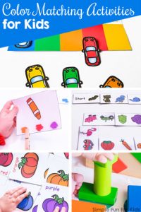 Practice basic colors, color sorting, and color matching with these simple, fun Color Matching Activities for Kids! Includes clip cards, matching games, memory games, domino games, and more for toddlers and preschoolers.