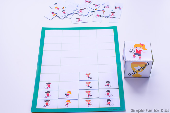 Practice counting and basic graphing with this fun printable Soccer Girls Graphing Game! Great for preschool and kindergarten.