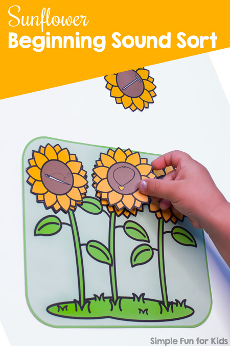 Practice letter recognition and beginning sounds with kindergarteners and this cute, simply Sunflower Beginning Sound Sort! Includes uppercase, lowercase, and mixed case letters, accountability worksheets, and labels for easy storage.