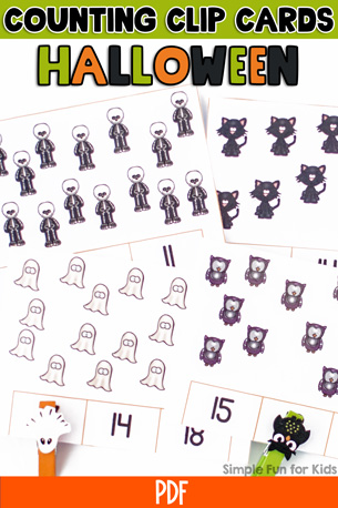 Halloween Counting Clip Cards (10-20)