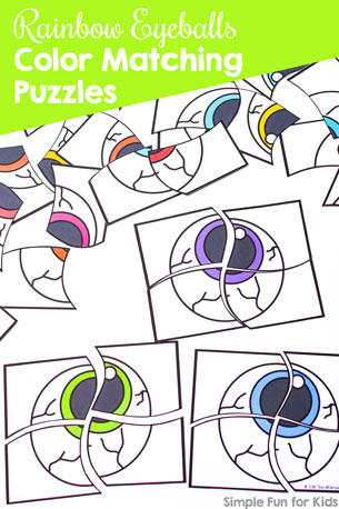 Rainbow Eyeballs Color Matching Puzzles