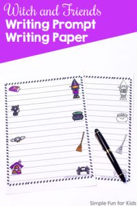 Just cute writing paper or a writing prompt right rolled into it - use it how ever you want! Witch and Friends Writing Prompt Writing Prompt for your best Halloween story or anything else you want to write down.