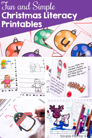 Fun and Simple Christmas Literacy Printables for Kids