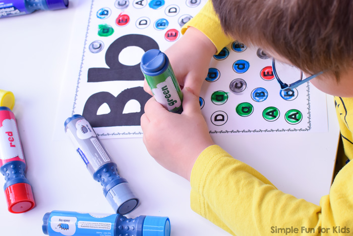 Practice letter recognition with dot markers and this no-prep B is for Bunny Dot Marker Letter Find.
