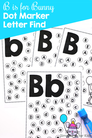 B is for Bunny Dot Marker Letter Find Printable