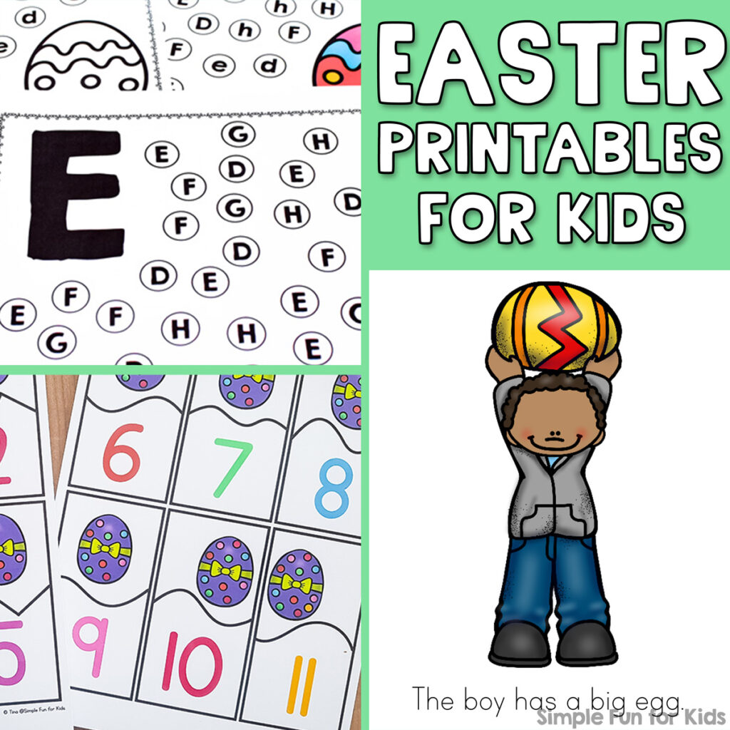 My three favorite Easter printables for preschool and kindergarten.