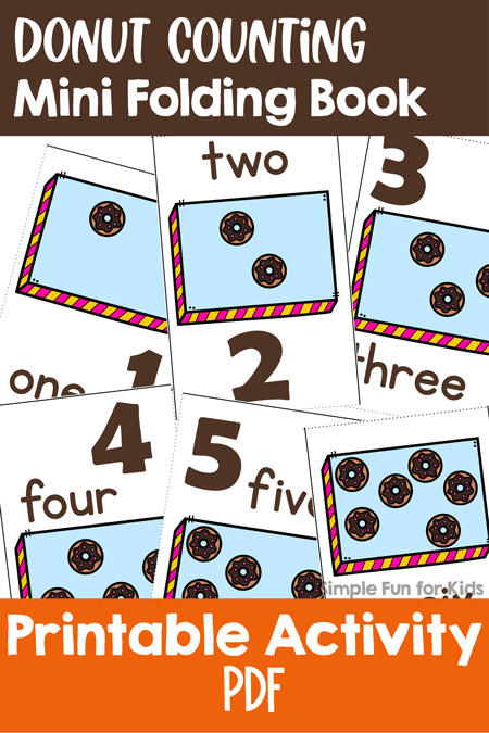Have fun learning to count with this cute printable Donut Counting Mini Folding Book, perfect for preschoolers and kindergarteners!