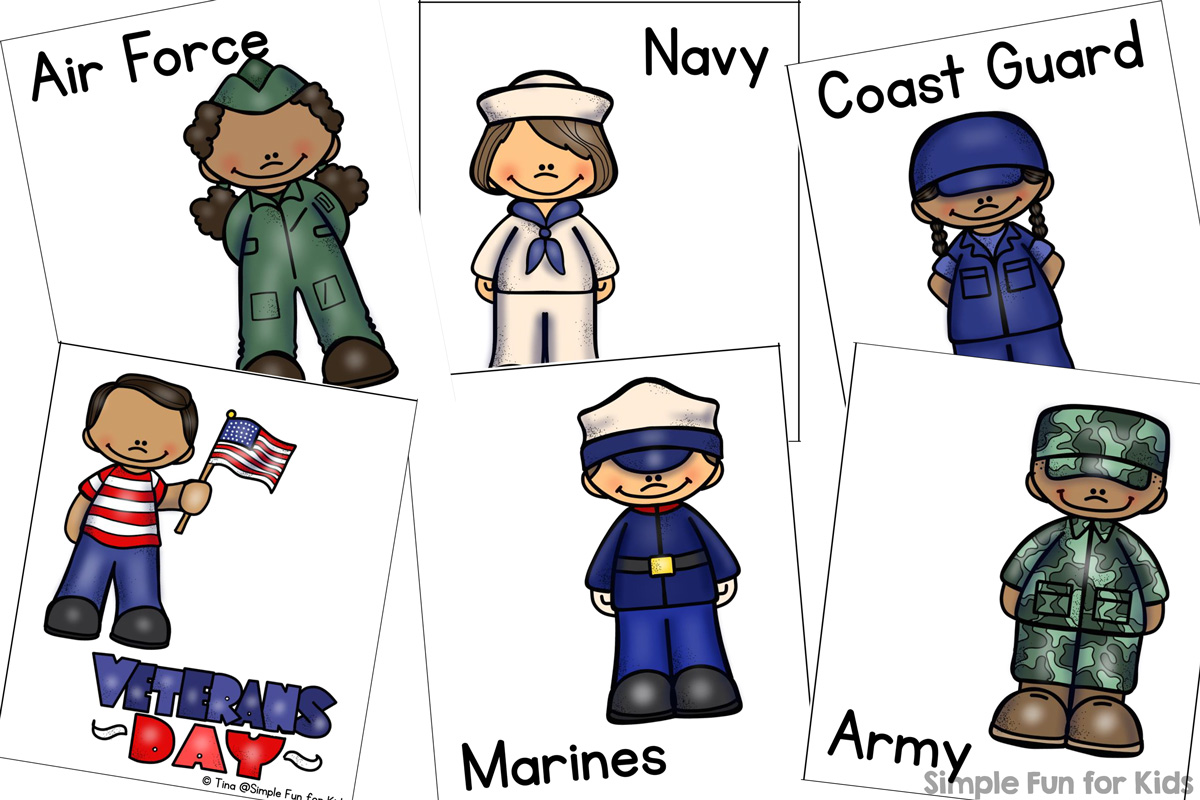 Teach your toddlers about Veterans Day while working on visual discrimination, matching, one-to-one correspondence, and adding new vocabulary with this Veterans Day Matching Game! Also a great addition to lessons about the military branches of the US.