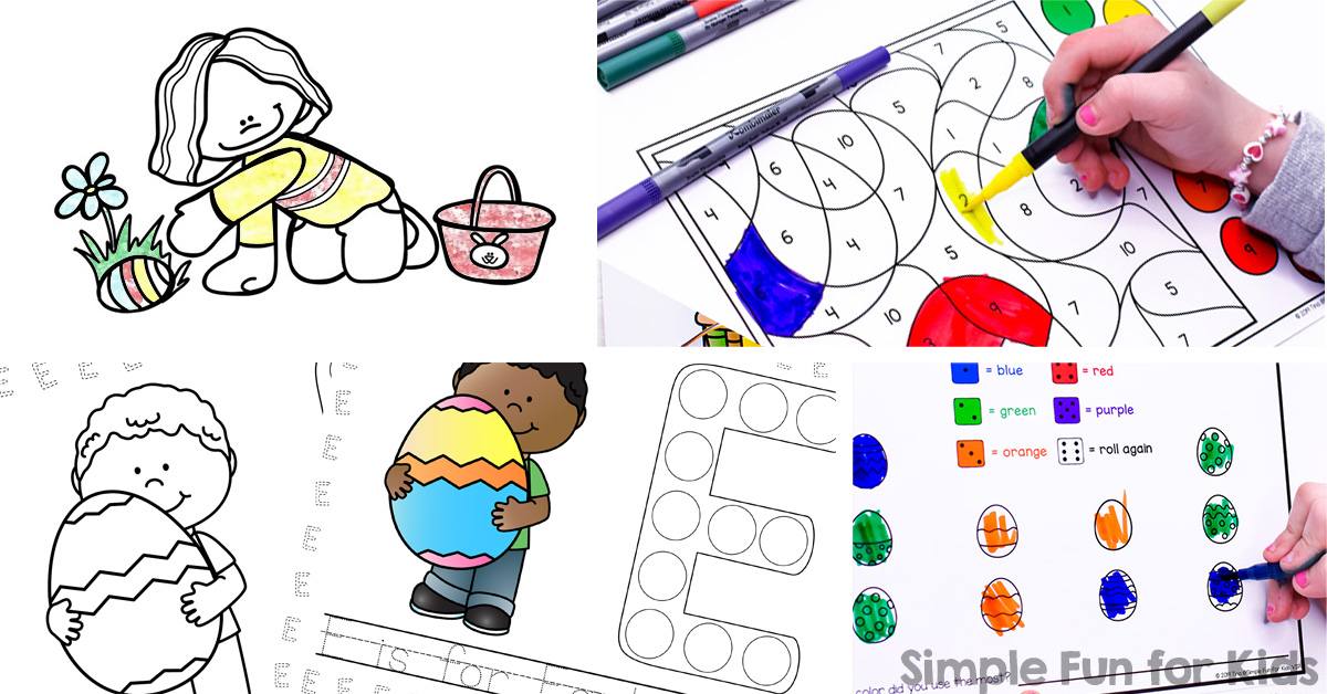 Free Printable Easter Coloring Pages for Kids and Adults - Simple Fun ...