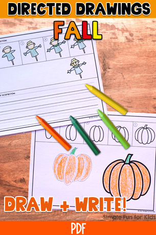 Fall Directed Drawings: Differentiated Draw and Write Worksheets