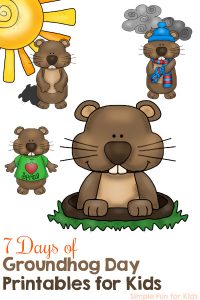 Follow along with the 7 Days of Groundhog Day Printables for Kids for fun educational printables for toddlers, preschoolers, and kindergarteners. There are both literacy and math themes!