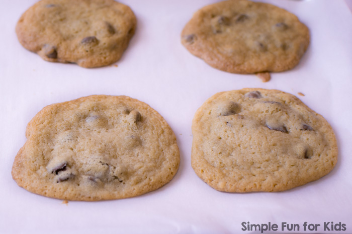 Kids in the Kitchen: Kids can learn important life skills if you try baking chocolate chip cookies with a preschooler. Of course it helps that the cookies are delicious, too :)