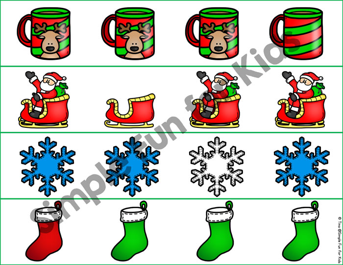 This Christmas Spot the Difference printable is super cute and perfect for working on visual discrimination with toddlers! The images have lots of details to talk about, and the differences are very obvious. (Day 22 of the 24 Days of Christmas Printables for Toddlers.)