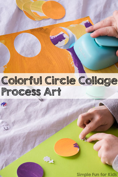 Colorful Circles Collage Process Art
