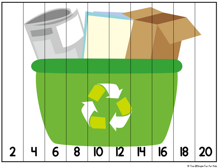 Are you helping your kids learn skip counting by 2s? Try these fun Earth Day Skip Counting Puzzles for kindergarteners!