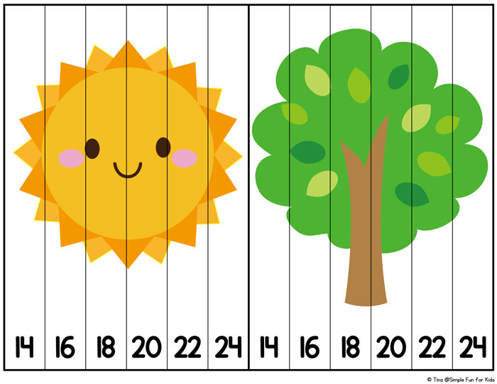 Are you helping your kids learn skip counting by 2s? Try these fun Earth Day Skip Counting Puzzles for kindergarteners!