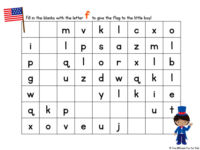 Does your child love letter mazes but need a bit more of a challenge? Try these printable F is for Flag Handwriting Letter Mazes, perfect for Memorial Day or the 4th of July!