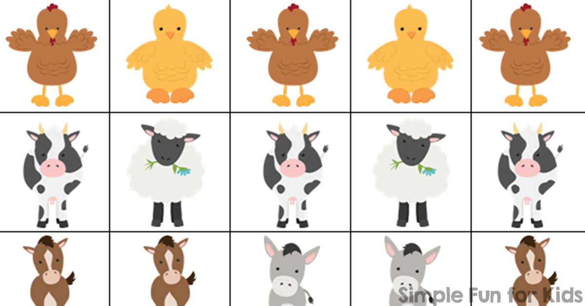 Farm Animal Patterns - Simple Fun for Kids