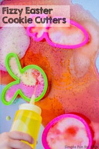 Science for Kids: Colorful Eruptions with Fizzy Easter Cookie Cutters! Great for toddlers and preschoolers!