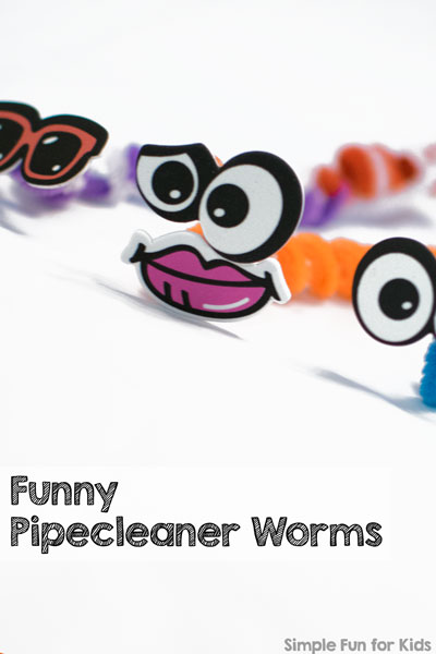 2 Minute Crafts for Kids: Make funny pipe cleaner worms from two materials!