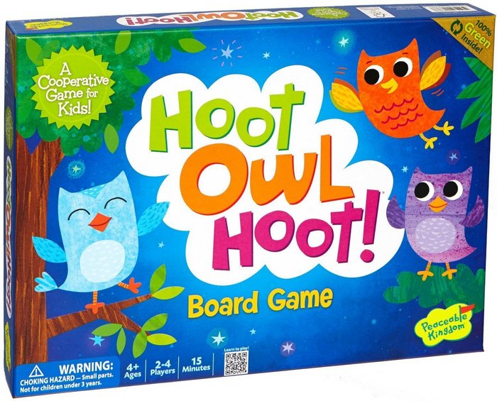 Hoot Owl Hoot is one of our favorite cooperative games for preschoolers and kindergarteners! Check out my gift guide of the 10 best board games for kids!