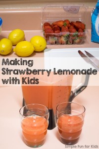 Make strawberry lemonade with kids: Use whole foods, have fun in the kitchen, and enjoy a yummy refreshment!