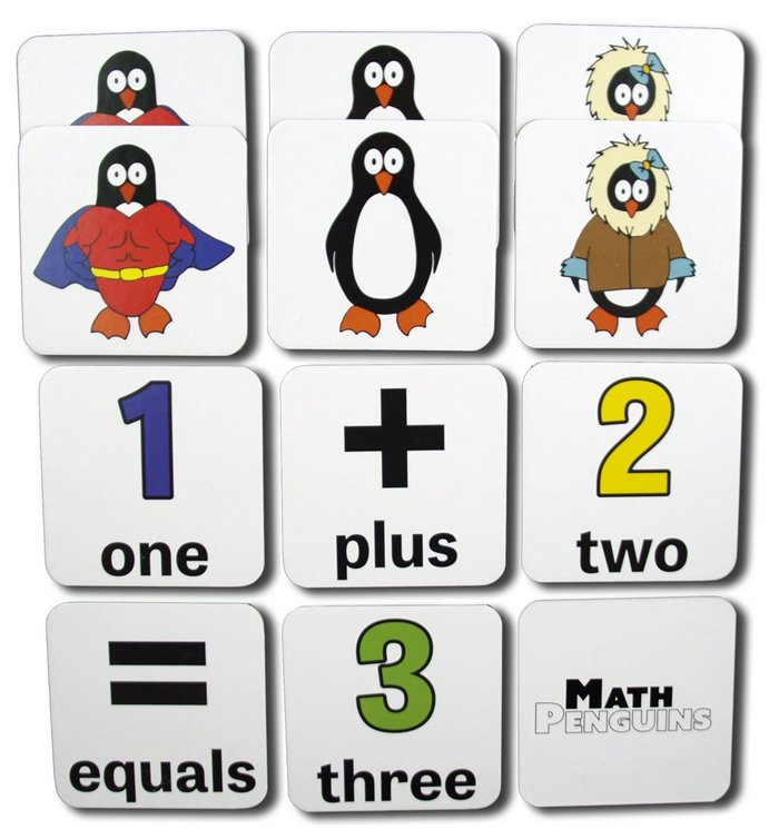 This Math Penguins Memory Game is one of our top 10 best games for preschoolers and kindergarteners. Perfect for playing a memory or matching game and for working on basic math facts.