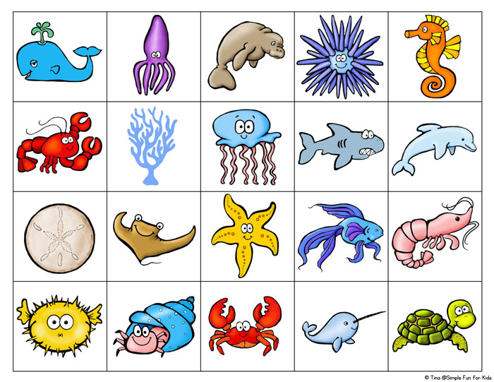 Do you enjoy printable games? Play an ocean creatures memory game with your toddler or preschooler! Start with just a few pairs and work up to using all 20 pairs!