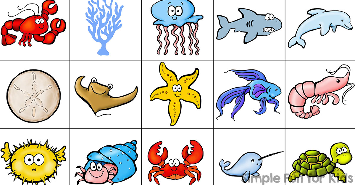 Ocean Creatures Memory Game Simple Fun For Kids