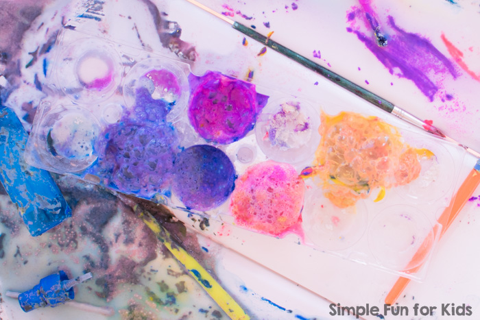 We had a ton of fun with this homemade paint recipe: Process Art with Fizzy Flour Paint is great for toddlers, preschoolers, kindergarteners - actually, for kids of all ages!