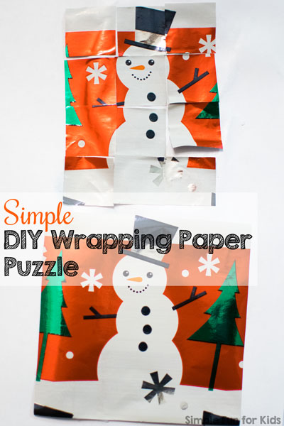 Simple DIY Wrapping Paper Puzzle