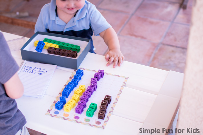 My preschooler practiced graphing, counting, color words, and tally marks with this printable Snail Race Graphing Game!